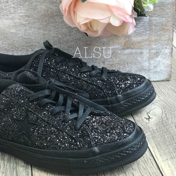 Converse OneStar OX Glitter Black Black W AUTHENT - Picture 6 of 8